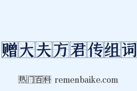 赠大夫方君传组词是什么意思的图片